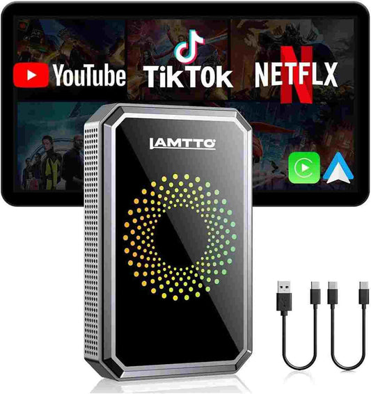 3-in-1 Wireless CarPlay Adapter with Built-In Video Streaming