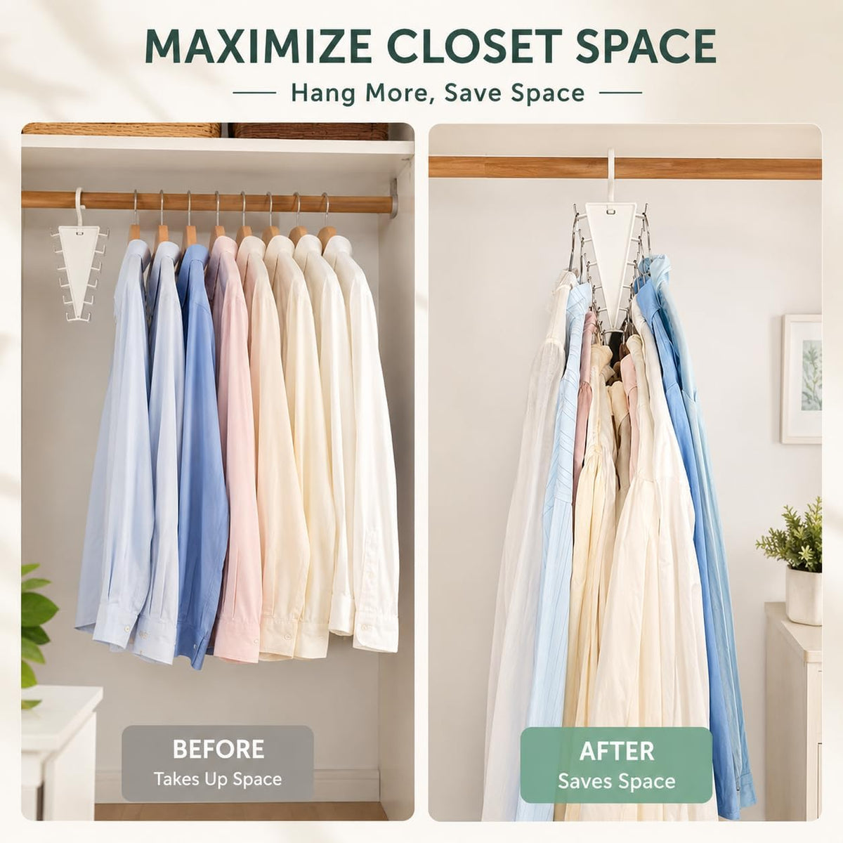 V-Shaped Double-Sided Space Saving Closet Hangers