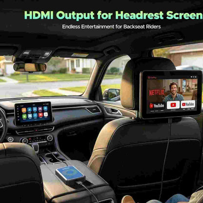 3-in-1 Wireless CarPlay Adapter with Built-In Video Streaming