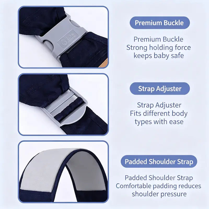 Ergonomic 6-in-1 Baby Carrier with Hip Seat & Lumbar Support