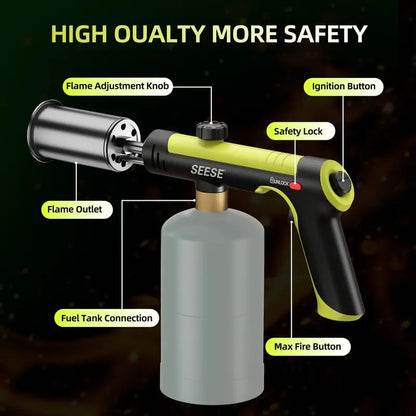 Ultra-Powerful High-Heat Torch Gun for Cooking, BBQ & Fire Starting