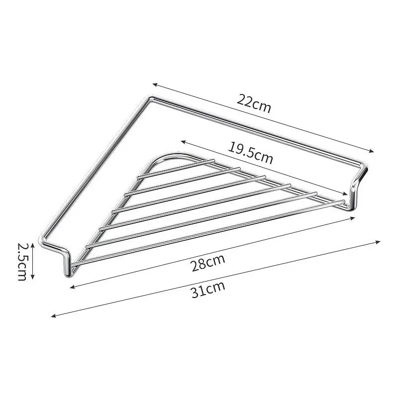 Stainless Steel Corner Sink Drying Rack & Strainer