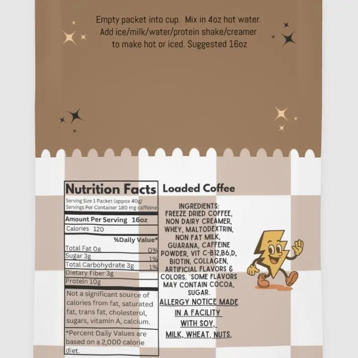 Fall Flavor Protein Coffee Packets: 10g Protein & 180mg Clean Caffeine for 16oz Guilt-Free Energy