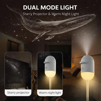 2-in-1 Dual-Mode USB Galaxy Star Projector & Bedside Night Light