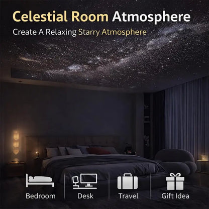 2-in-1 Dual-Mode USB Galaxy Star Projector & Bedside Night Light