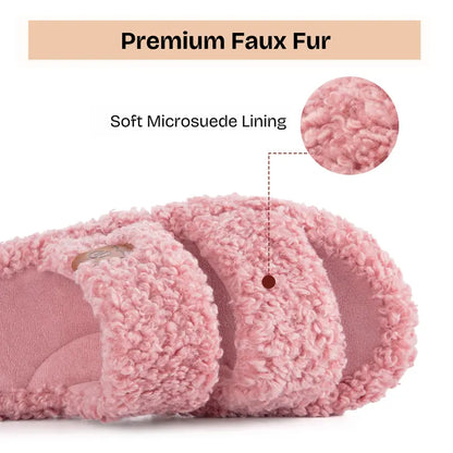 Ultra-Soft Cloud Plush Open-Toe House Slippers