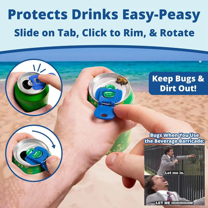 Universal Beverage Can Protector & Easy Opener Shield | Buy 1 Get 1 Free