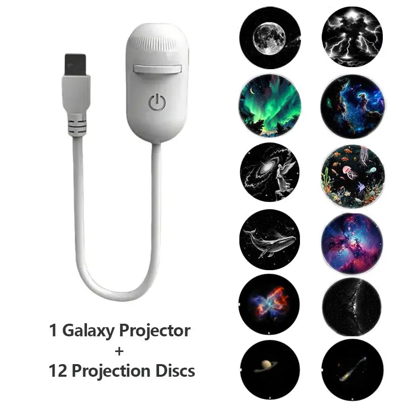 2-in-1 Dual-Mode USB Galaxy Star Projector & Bedside Night Light