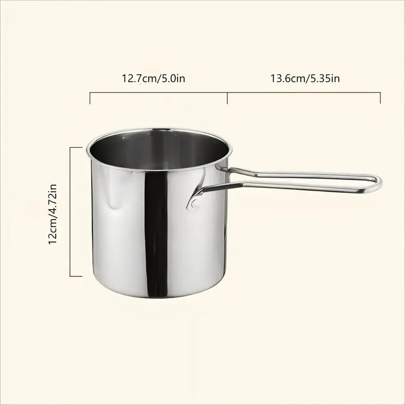 Compact Stainless Steel Deep Fryer Pot with Strainer Basket