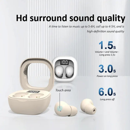 Ultra-Mini Invisible Sleep Earbuds with Side-Sleeper Comfort & Noise Masking
